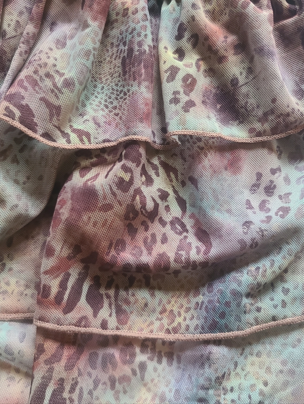 Blue Riot Brown Animal Print Ruffle Camisole - Picture 4 of 4